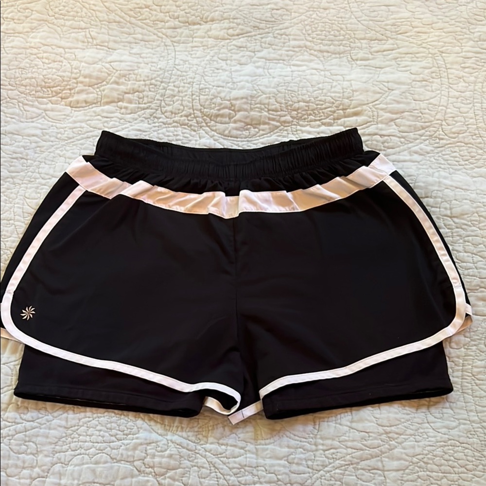 Athleta Black and White Women's Athletic Shorts